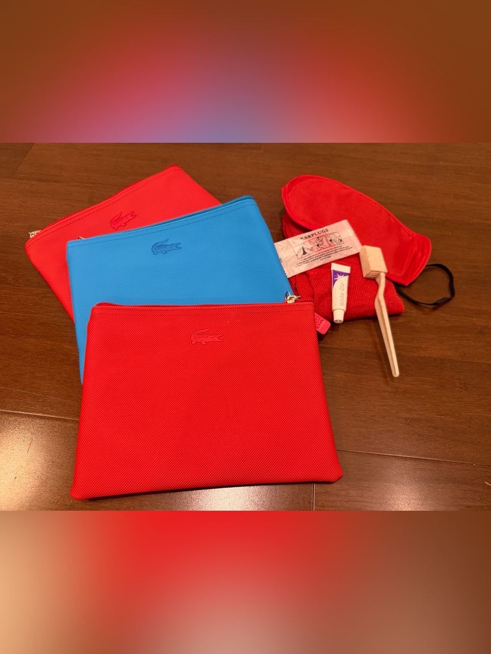 Lacoste Turkish Airlines x Lacoste Amenity Kit Pouch Amenity Kit Pouch Red & Blu